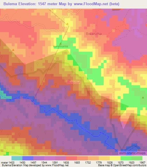 Bulema,Uganda Elevation Map