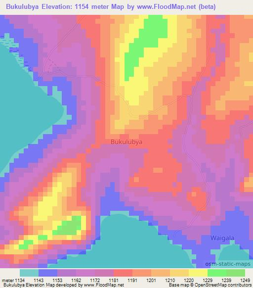 Bukulubya,Uganda Elevation Map
