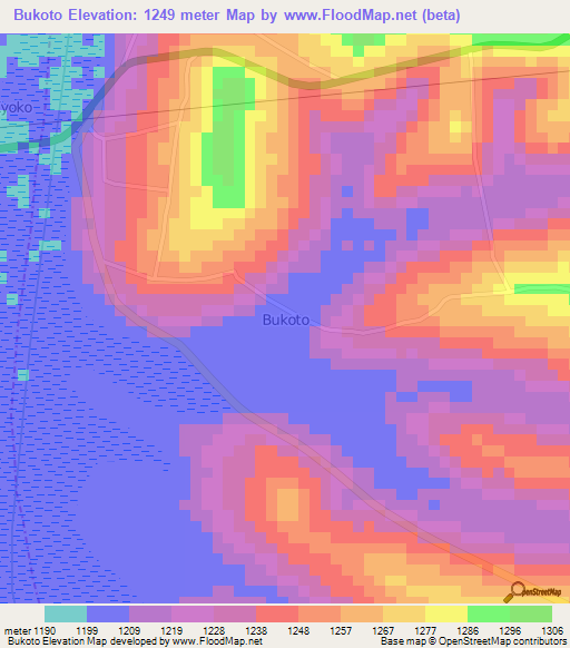 Bukoto,Uganda Elevation Map