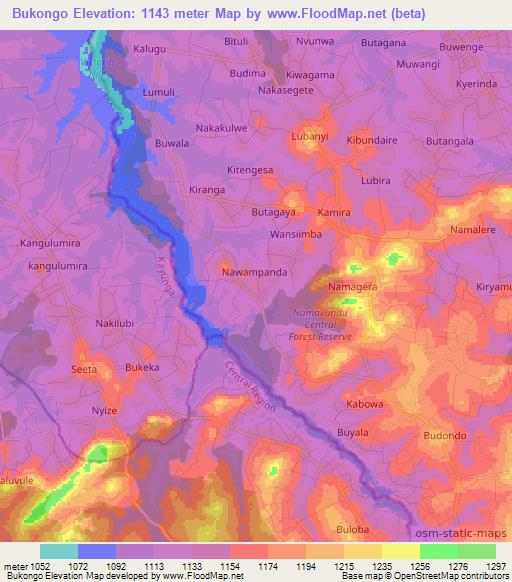 Bukongo,Uganda Elevation Map