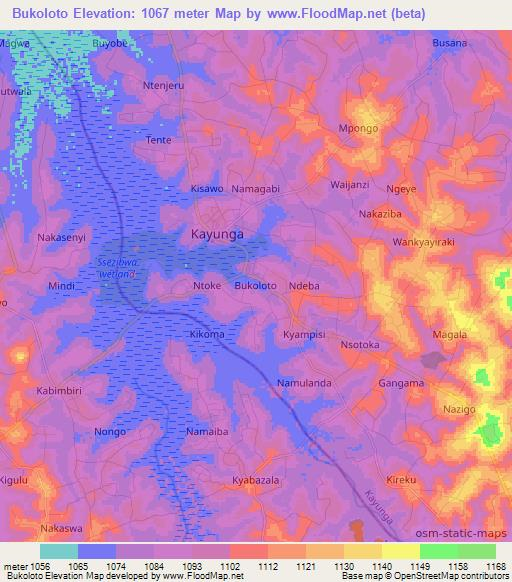 Bukoloto,Uganda Elevation Map