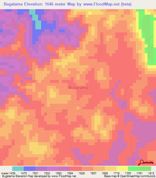 Bugalama,Uganda Elevation Map