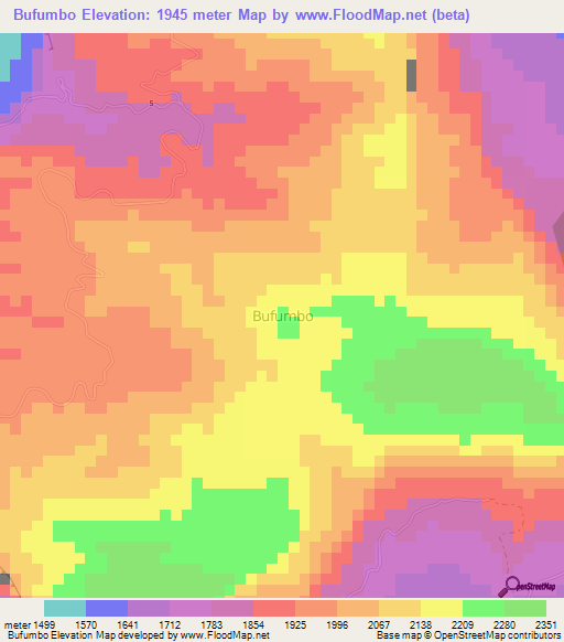Bufumbo,Uganda Elevation Map