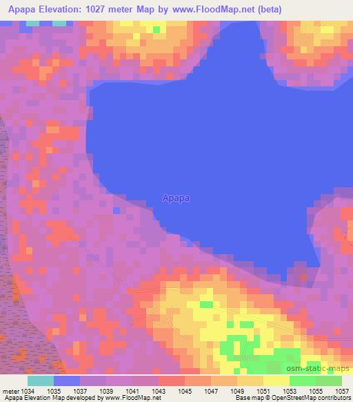 Apapa,Uganda Elevation Map