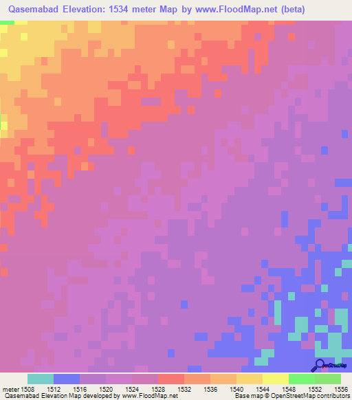 Qasemabad,Iran Elevation Map