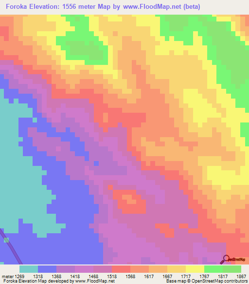 Foroka,Malawi Elevation Map