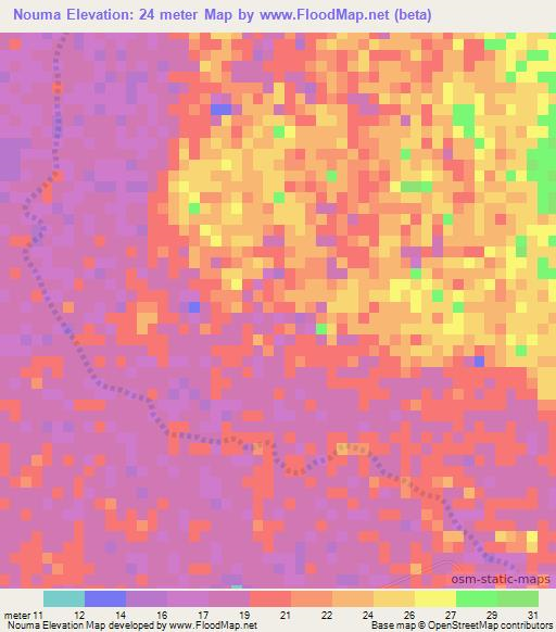 Nouma,Mauritania Elevation Map