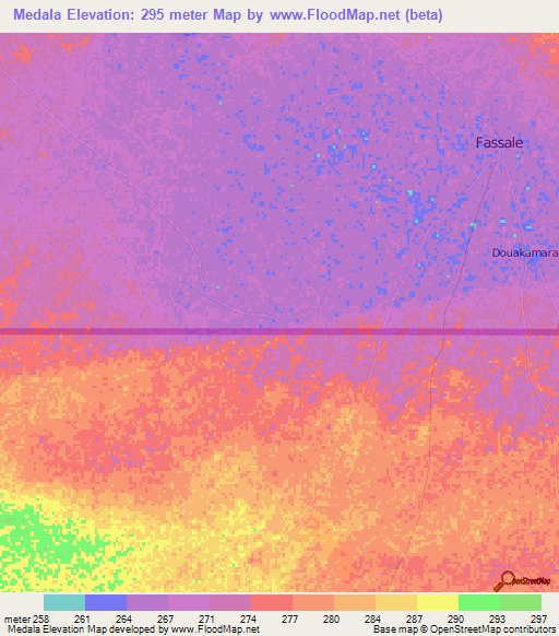 Medala,Mauritania Elevation Map
