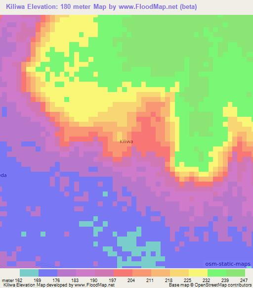 Kiliwa,Mauritania Elevation Map