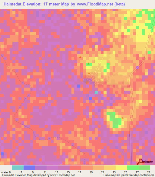Haimedat,Mauritania Elevation Map