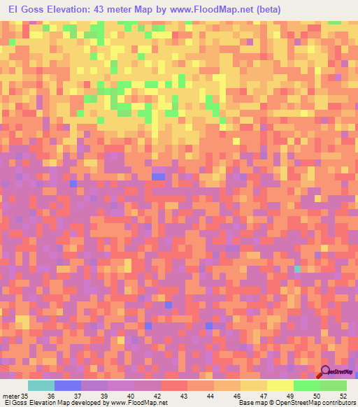 El Goss,Mauritania Elevation Map