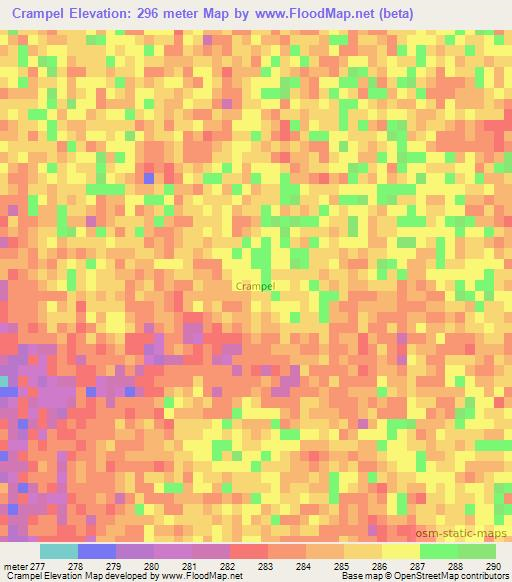 Crampel,Mauritania Elevation Map