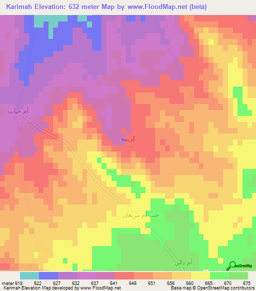 Karimah,Syria Elevation Map