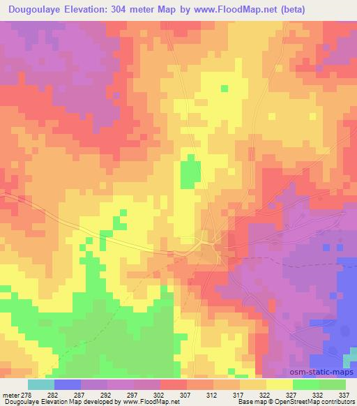 Dougoulaye,Benin Elevation Map