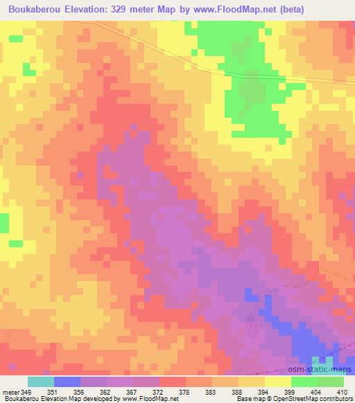 Boukaberou,Benin Elevation Map