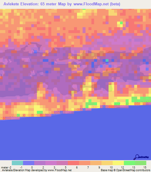 Avlekete,Benin Elevation Map