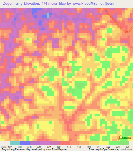 Zogomitang,Gabon Elevation Map
