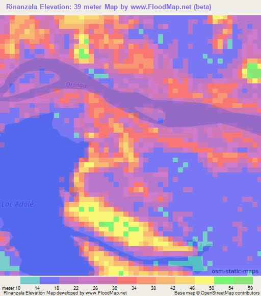Rinanzala,Gabon Elevation Map