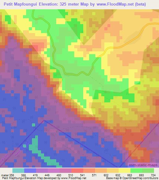 Petit Mapfoungui,Gabon Elevation Map