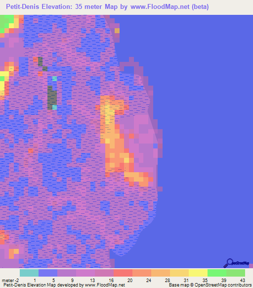 Petit-Denis,Gabon Elevation Map