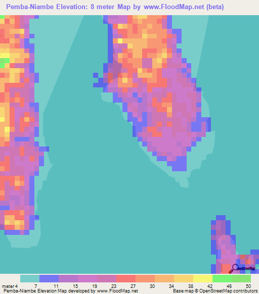 Pemba-Niambe,Gabon Elevation Map