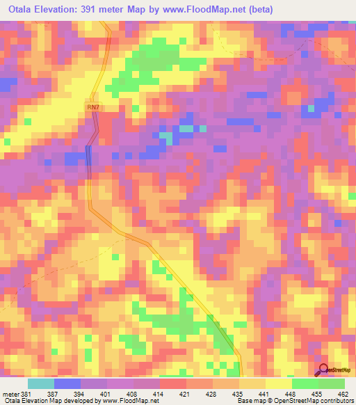 Otala,Gabon Elevation Map