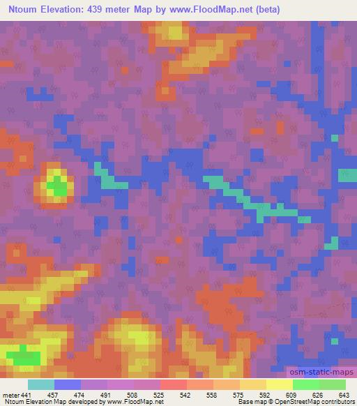 Ntoum,Gabon Elevation Map