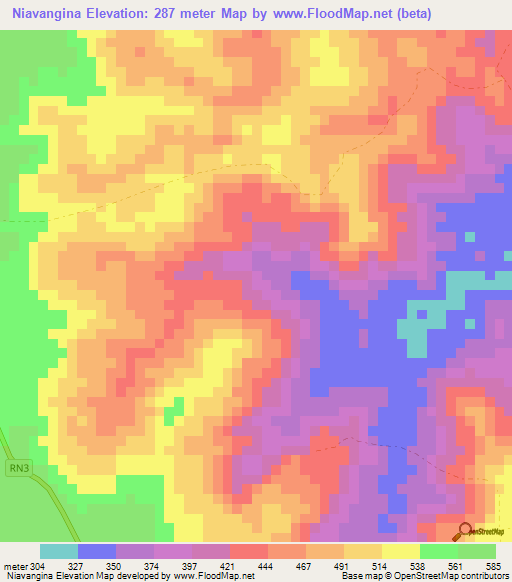 Niavangina,Gabon Elevation Map