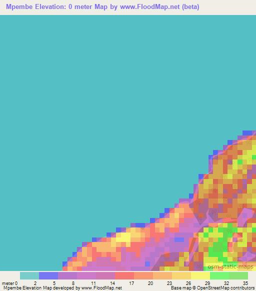 Mpembe,Gabon Elevation Map