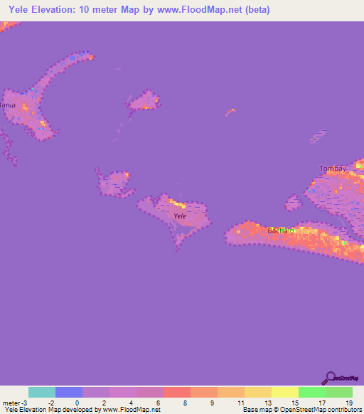Yele,Sierra Leone Elevation Map