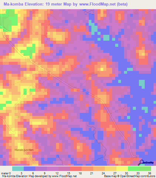 Ma-komba,Sierra Leone Elevation Map