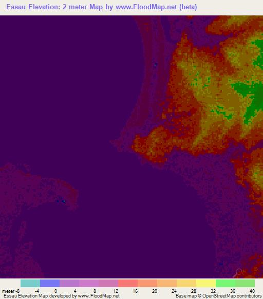 Essau,Gambia Elevation Map