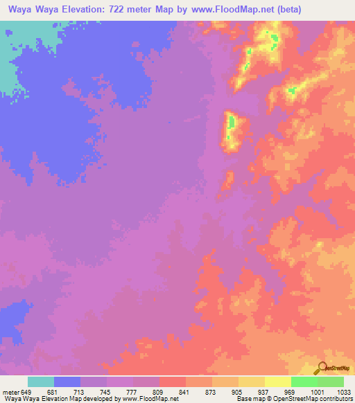 Waya Waya,Chad Elevation Map