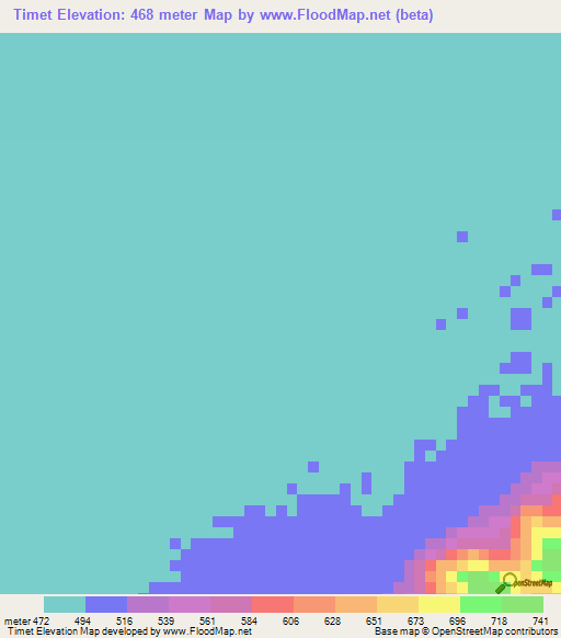 Timet,Chad Elevation Map