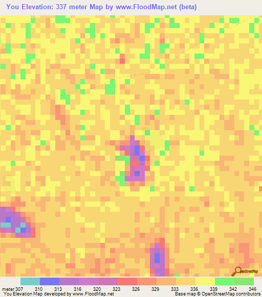 You,Chad Elevation Map