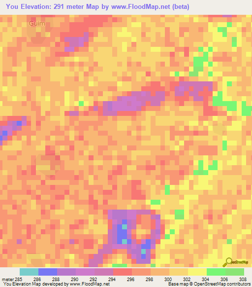 You,Chad Elevation Map