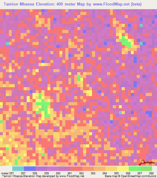 Tamion Mbassa,Chad Elevation Map