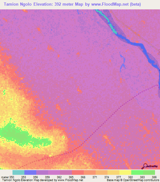 Tamion Ngolo,Chad Elevation Map