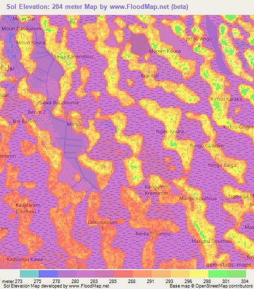 Sol,Chad Elevation Map