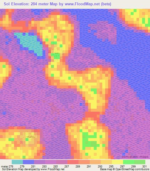 Sol,Chad Elevation Map