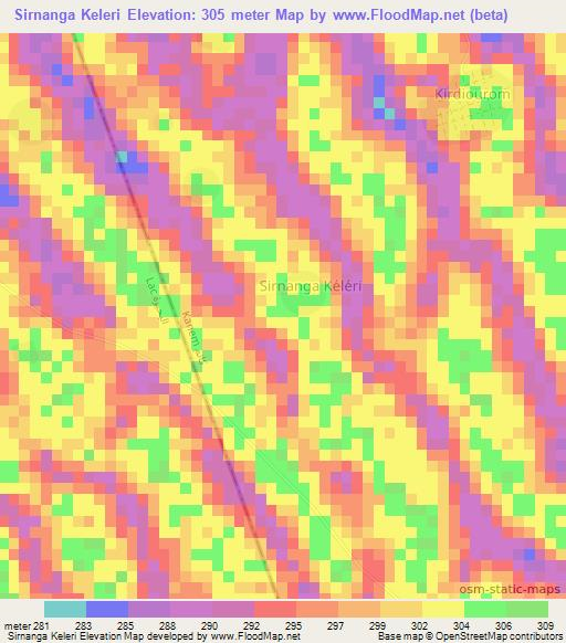 Sirnanga Keleri,Chad Elevation Map