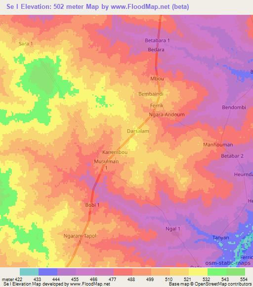 Se I,Chad Elevation Map