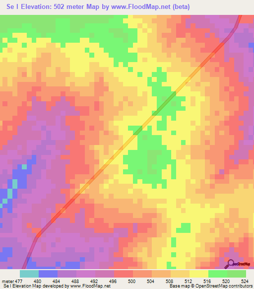 Se I,Chad Elevation Map