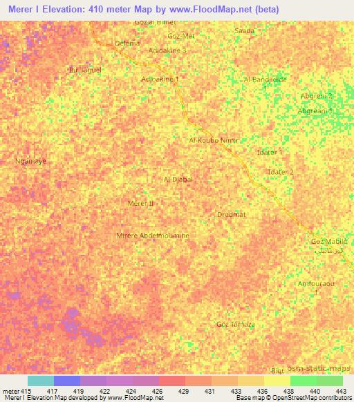Merer I,Chad Elevation Map