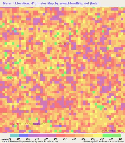 Merer I,Chad Elevation Map