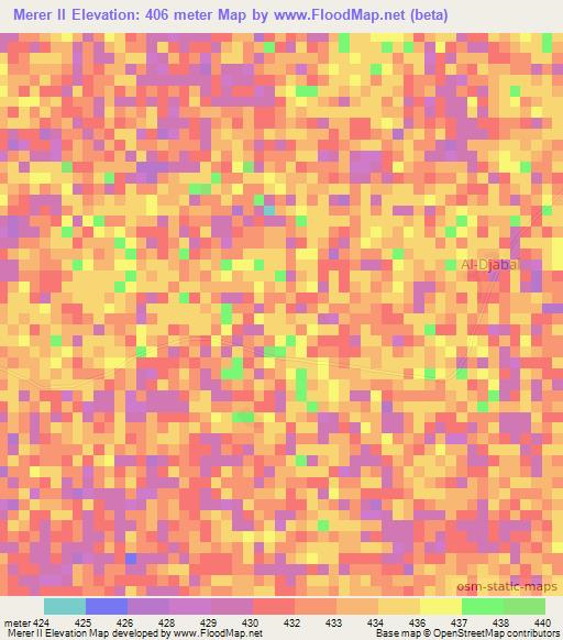 Merer II,Chad Elevation Map