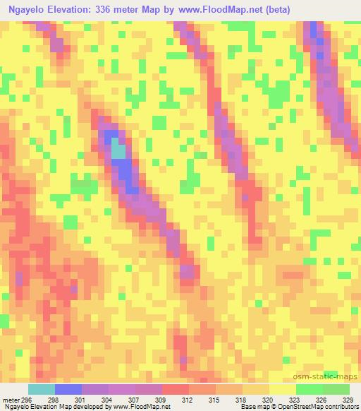 Ngayelo,Chad Elevation Map