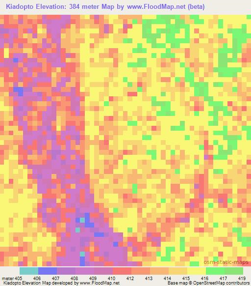 Kiadopto,Chad Elevation Map