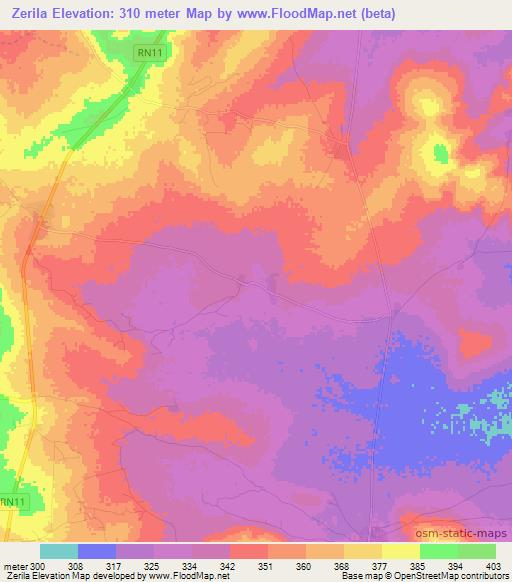 Zerila,Mali Elevation Map