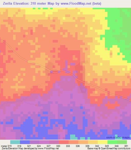 Zerila,Mali Elevation Map